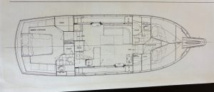 diagram, Hatteras 42 LRC, trawler for sale