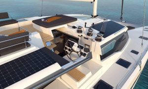 helm, FP 51 Aura, catamaran for sale