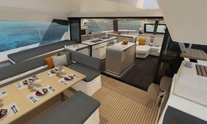 salon, FP 51 Aura, catamaran for sale