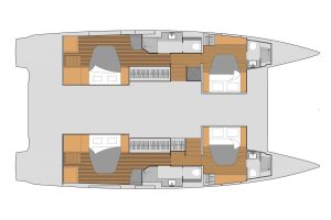diagram, FP 51 Aura, catamaran for sale