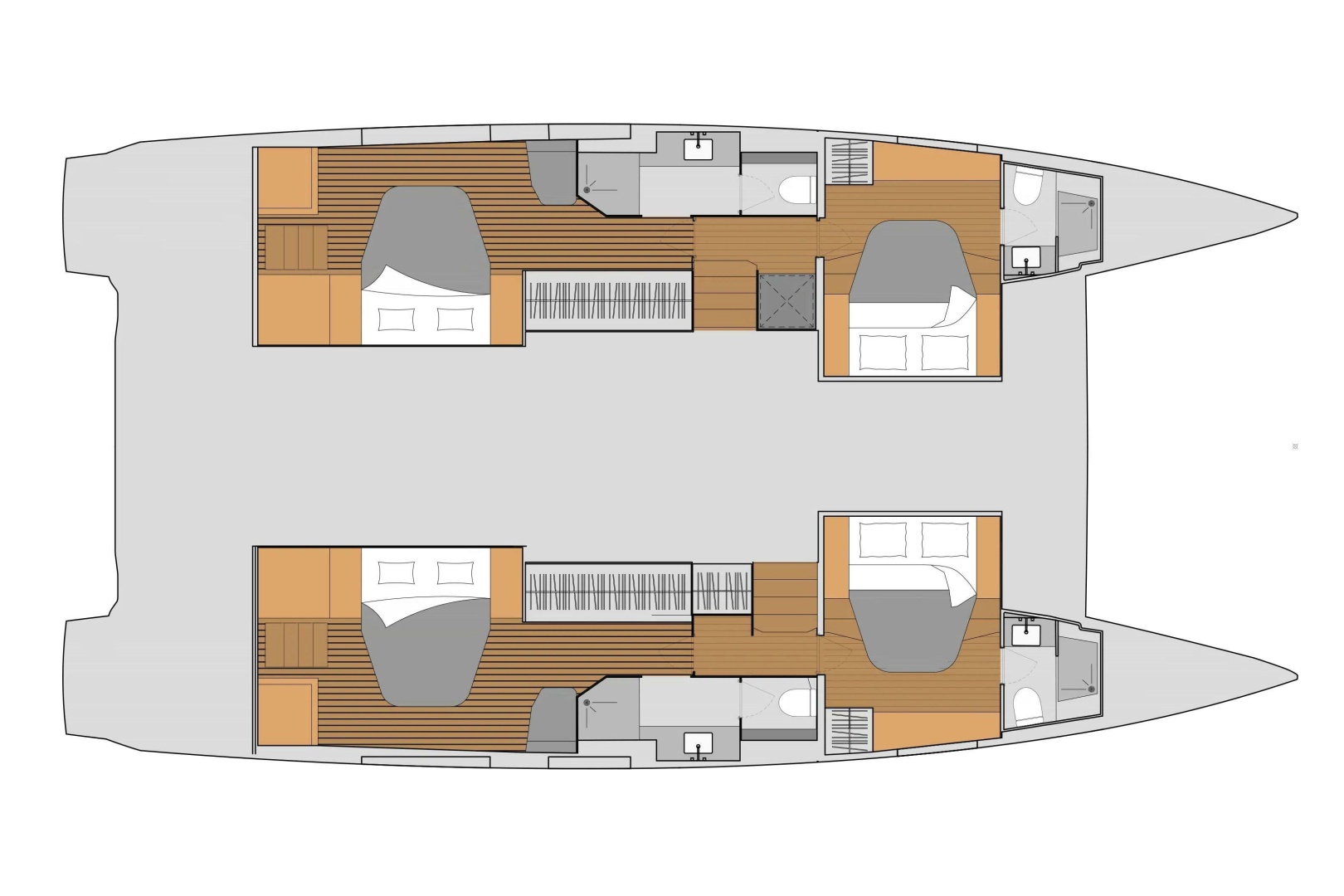 diagram, FP 51 Aura, catamaran for sale
