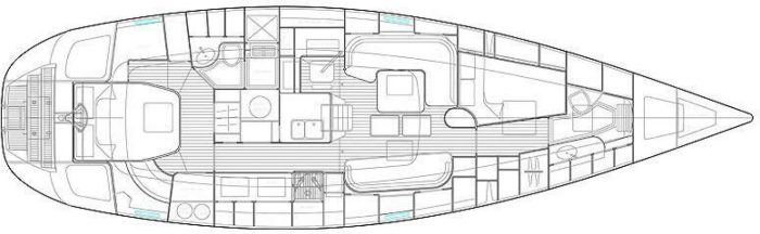 diagram, Hylas 46, sailboat for sale