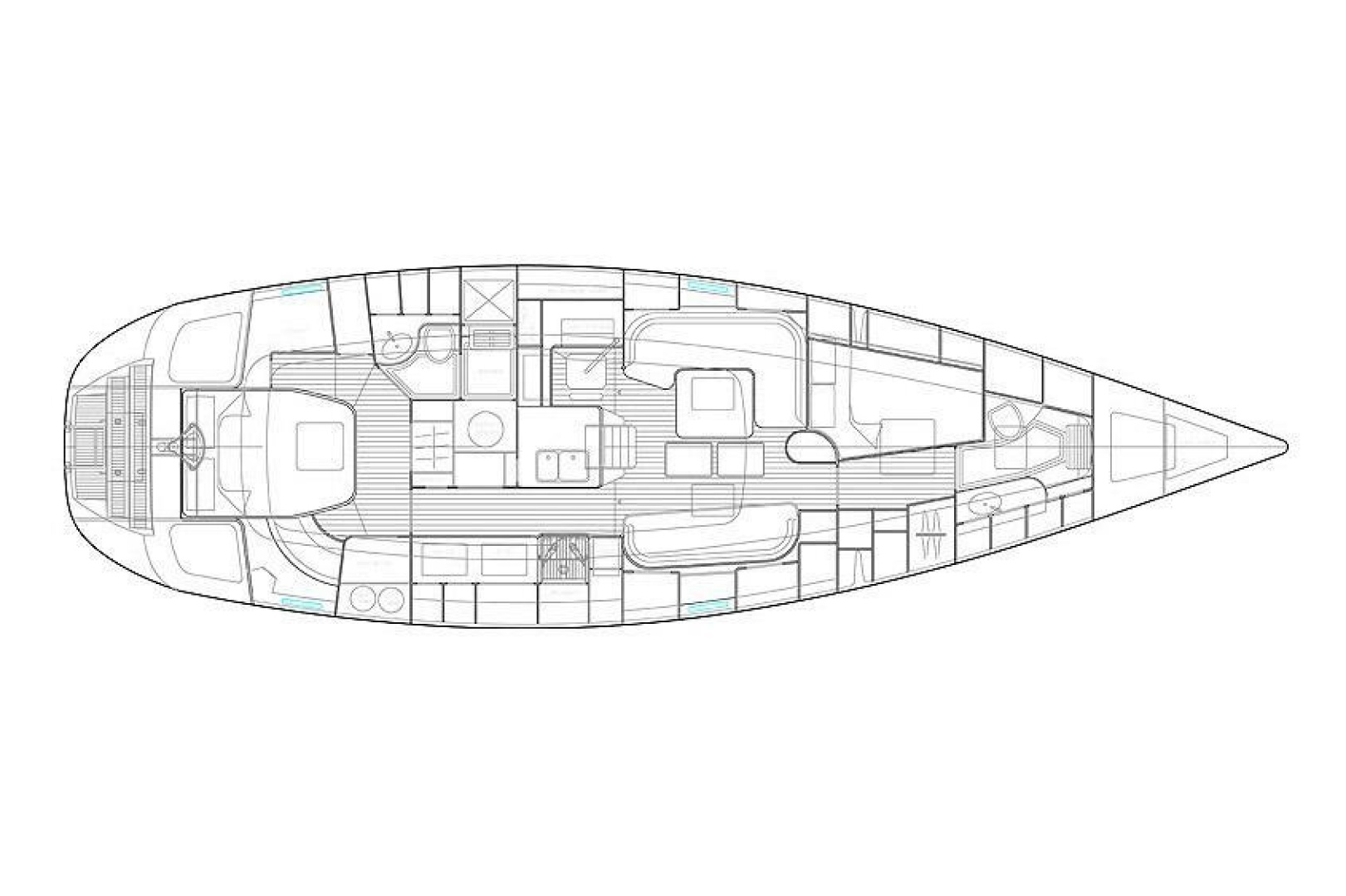 diagram, Hylas 46, sailboat for sale