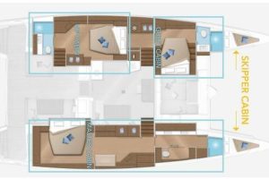 diagram, Lagoon 52F, catamaran for sale
