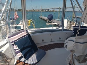 cockpit, Hunter 45, sailboat for sale