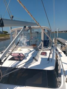 cockpit, Hunter 45, sailboat for sale