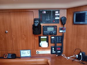 navigation station, Hunter 45, sailboat for sale