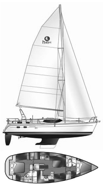 Hunter 45, sailboat for sale