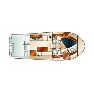 Luhrs 33 Convertible layout drawing 1