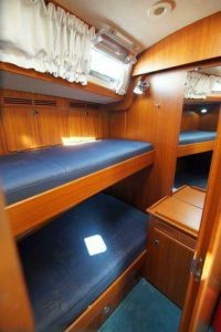 bed, Hallberg Rassy 53, sailboat for sale