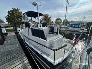 cockpit, Monk 36, trawler for sale
