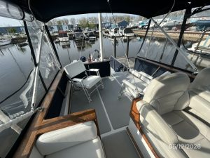 cockpit, Monk 36, trawler for sale