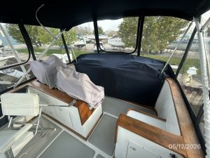 cockpit, Monk 36, trawler for sale