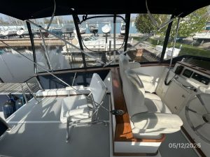 cockpit, Monk 36, trawler for sale