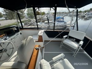cockpit, Monk 36, trawler for sale