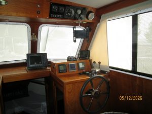 navigation station, Monk 36, trawler for sale