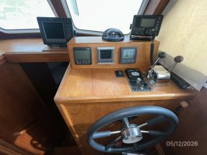 navigation station, Monk 36, trawler for sale