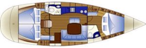 diagram, Bavaria 44, sailboat for sale