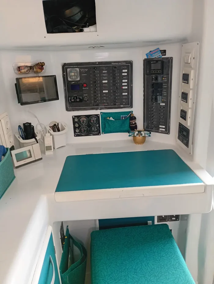 navigation station, Leopard 45 Classic, catamaran for sale