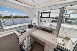 navigation station, Leopard 45, catamaran for sale