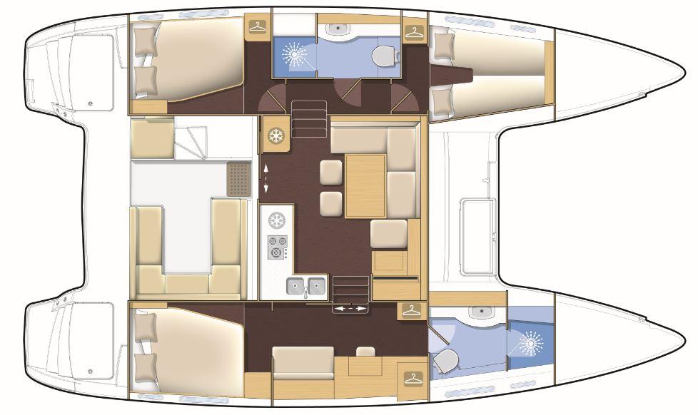 diagram, Lagoon 400, catamaran for sale