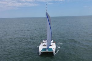 underway, Dolphin 460, catamaran for sale