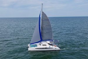 underway, Dolphin 460, catamaran for sale