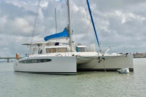 exterior, Dolphin 460, catamaran for sale
