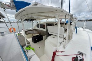 cockpit, Dolphin 460, catamaran for sale