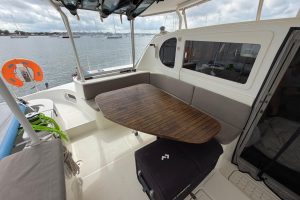 cockpit, Dolphin 460, catamaran for sale