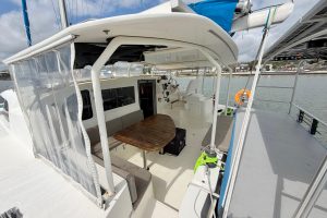 cockpit, Dolphin 460, catamaran for sale