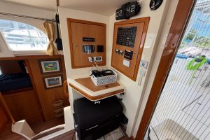 navigation station, Dolphin 460, catamaran for sale