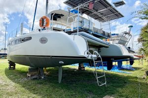 exterior, Dolphin 460, catamaran for sale