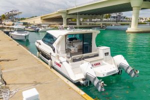 cockpit, Aquila 36 Sport, power catamaran for sale