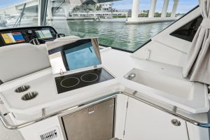 cockpit, Aquila 36 Sport, power catamaran for sale