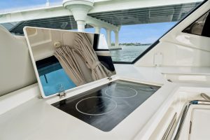 cockpit, Aquila 36 Sport, power catamaran for sale