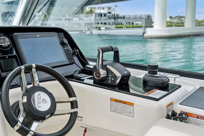 helm, Aquila 36 Sport, power catamaran for sale