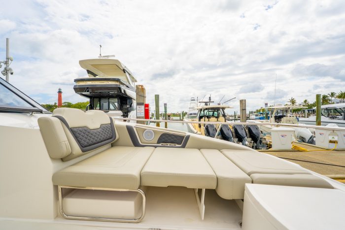 cockpit, Aquila 36 Sport, power catamaran for sale
