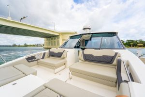 cockpit, Aquila 36 Sport, power catamaran for sale