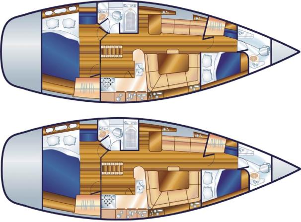 diagram, Hunter 410, sailboat for sale