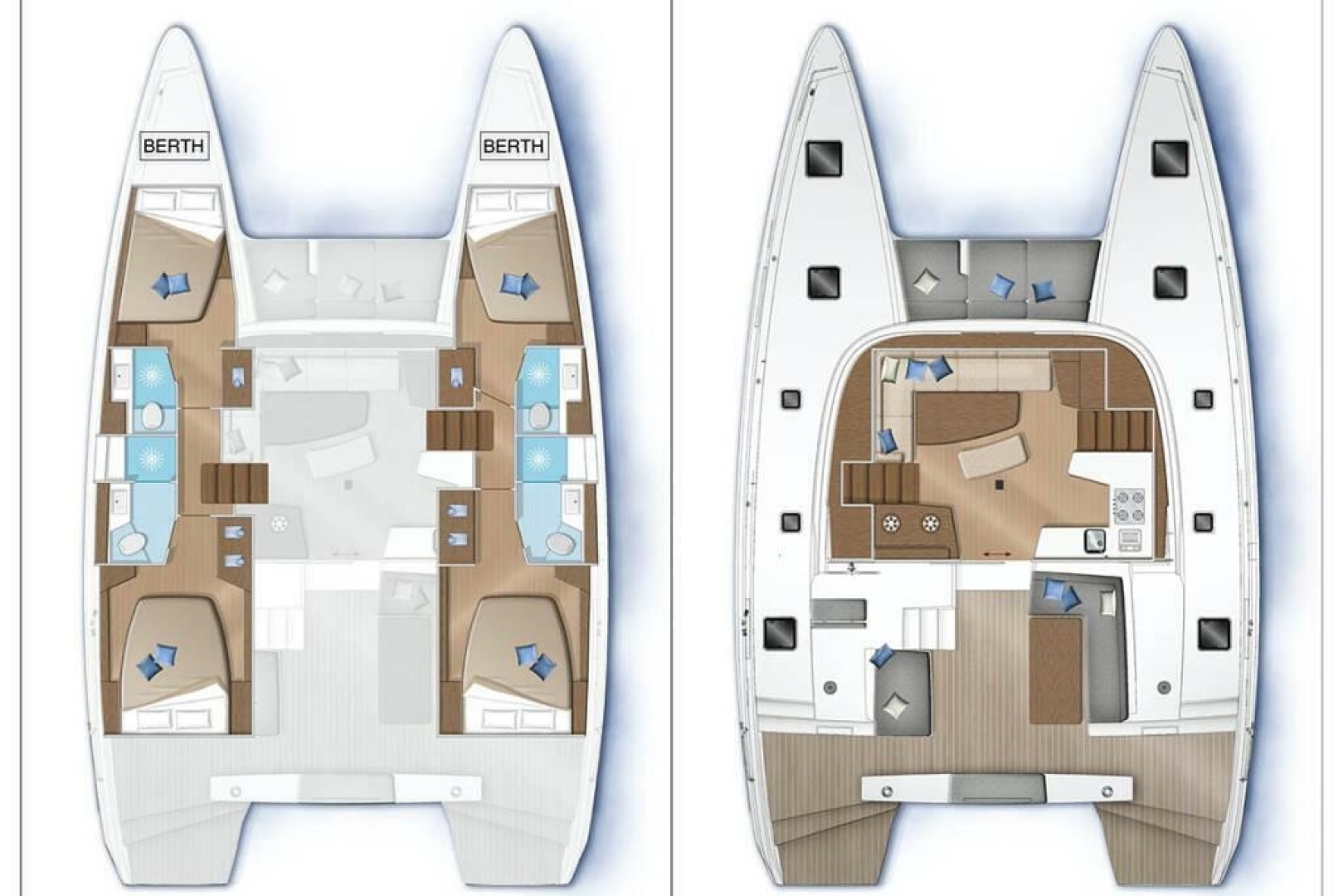 diagram, Lagoon 42, catamaran for sale