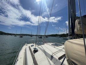 deck, Prout 37 Snowgoose, catamaran for sale