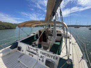 cockpit, Prout 37 Snowgoose, catamaran for sale