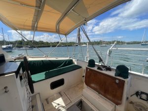 cockpit, Prout 37 Snowgoose, catamaran for sale