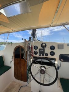 helm, Prout 37 Snowgoose, catamaran for sale