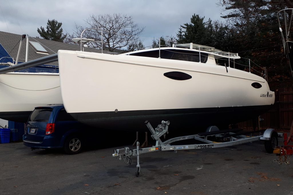 Interior saloon and galley aboard the Fountaine Pajot Orana 44
