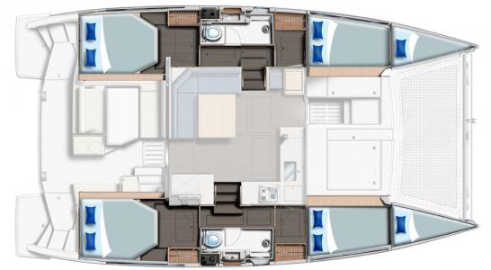 diagram, Leopard 40, catamaran for sale