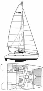 diagram, Leopard 38, catamaran for sale