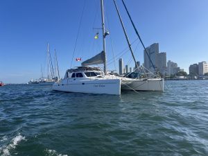 exterior, Voyage 440, catamaran for sale