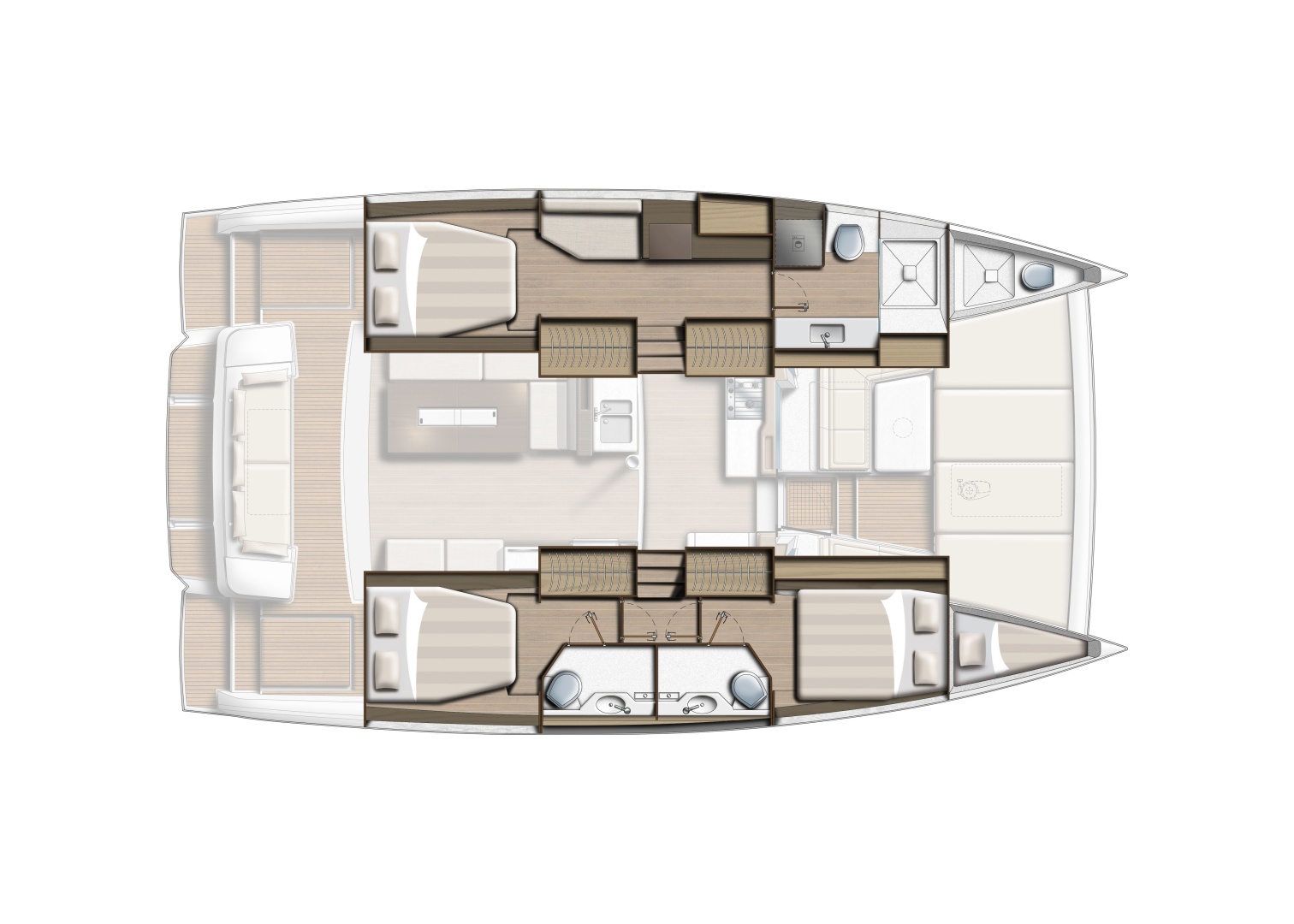 diagram, Bali 4.2, catamaran for sale